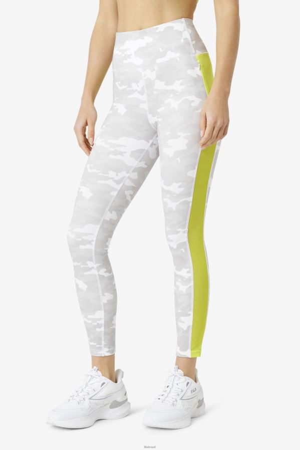 branco/enxofre FILA forza contraste 7/8 leggings branco/enxofre fila HXJFD1967