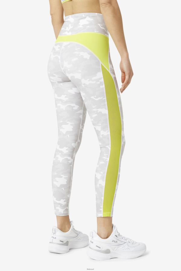 branco/enxofre FILA forza contraste 7/8 leggings branco/enxofre fila HXJFD1967