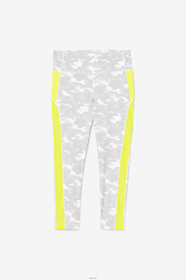 branco/enxofre FILA legging fila white/sulfur forza contraste 7/8 HXJFD1978