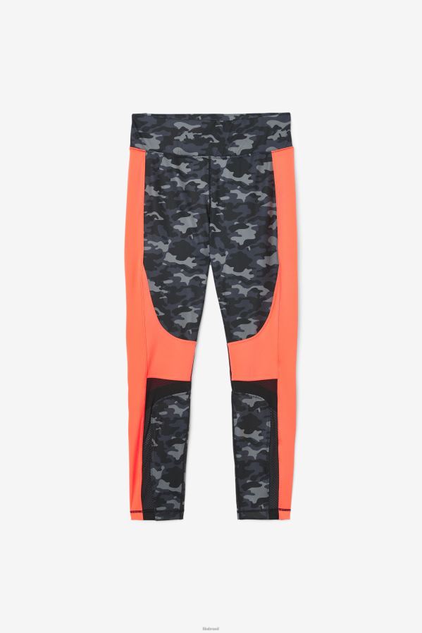 camuflagem escura/coral quente/preto FILA legging forza color block fila dark camo/hot coral/preto HXJFD2000