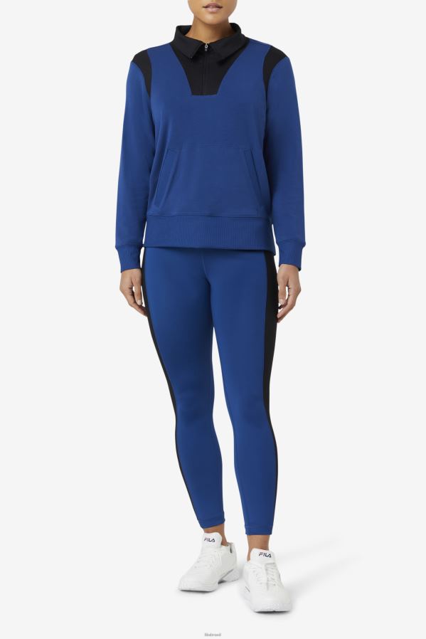 peônia marinho/preta FILA legging forza textura cintura alta azul peônia/preta fila HXJFD1997