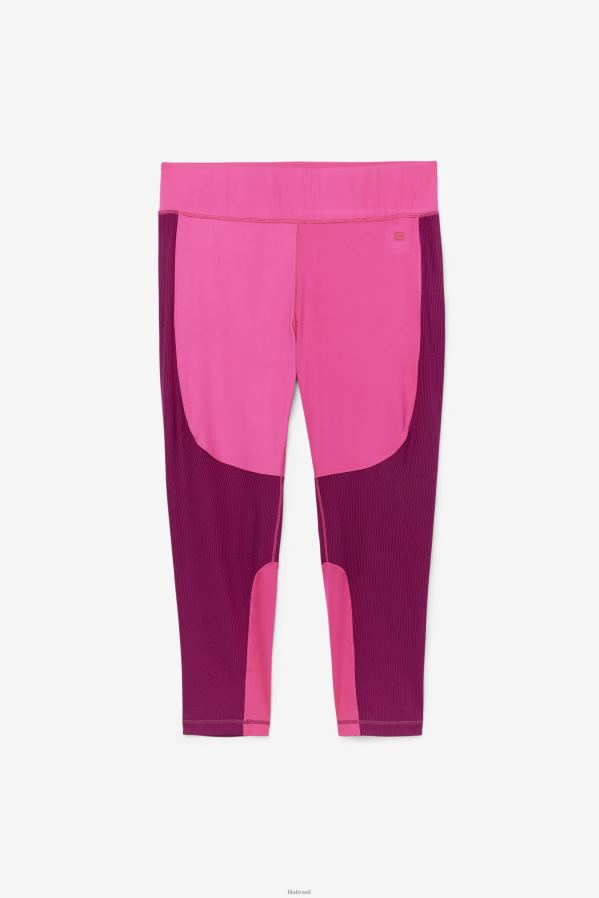 rosa brilhante/roxo magenta FILA legging longa texturizada forza rosa brilhante/magenta roxo fila HXJFD2003