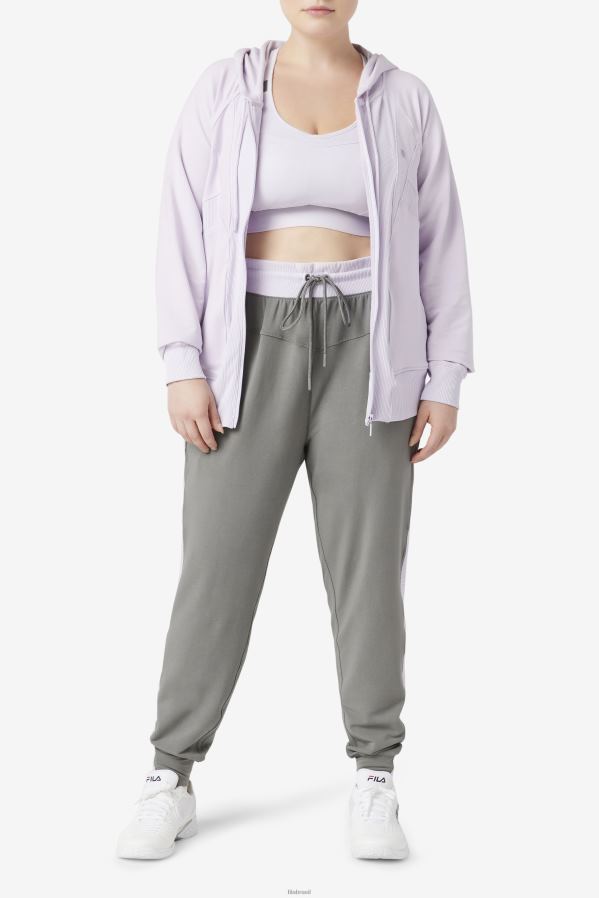 azul lavanda FILA fila fi-lux Texture Full Zip Hoodie Azul Lavanda HXJFD1885