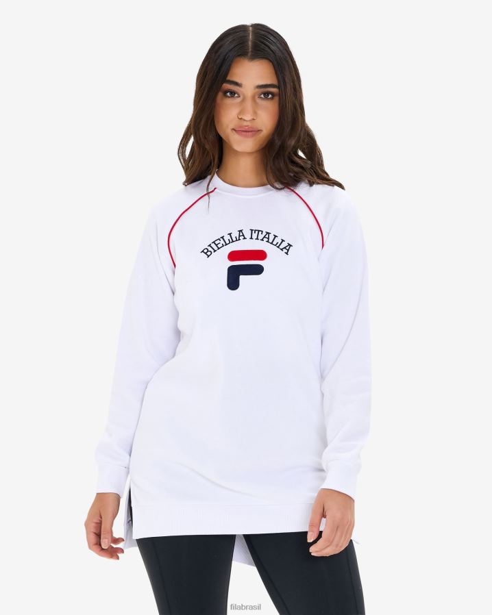 branco FILA túnica fila amara feminina branca HXJFD2959