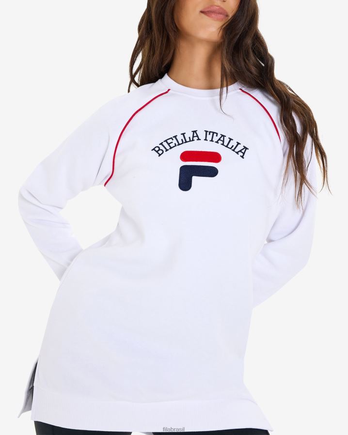 branco FILA túnica fila amara feminina branca HXJFD2959