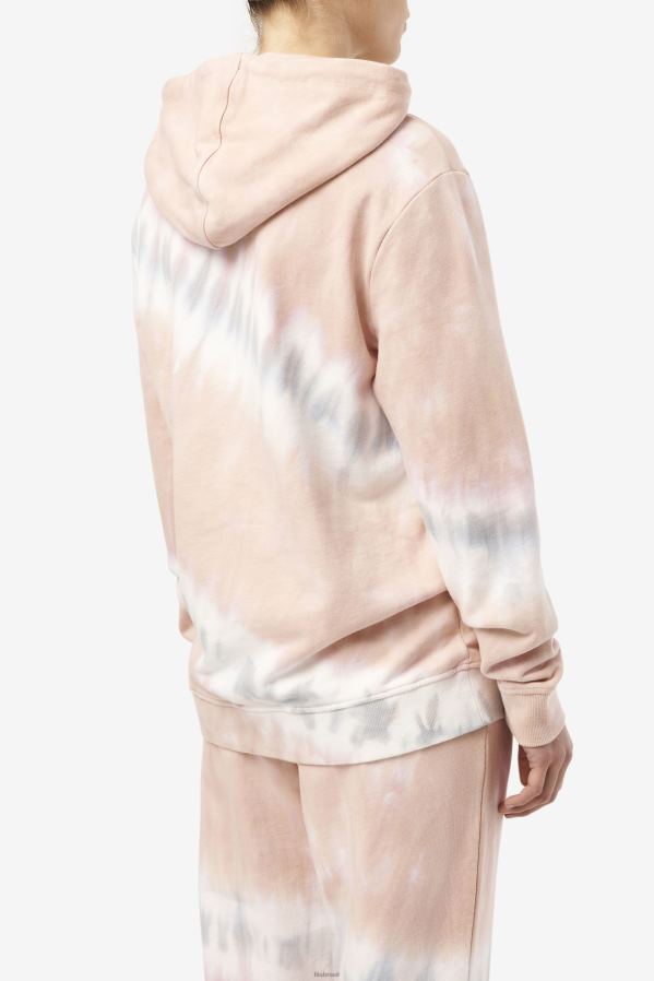 gardênia/bloco branco/belga FILA fila aerolynn tie dye moletom com capuz gardênia/branco/bloco belga HXJFD1531