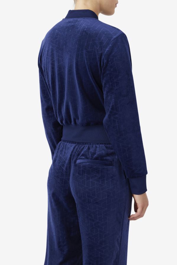 marinha FILA zenaida jaqueta de veludo azul marinho fila HXJFD1505