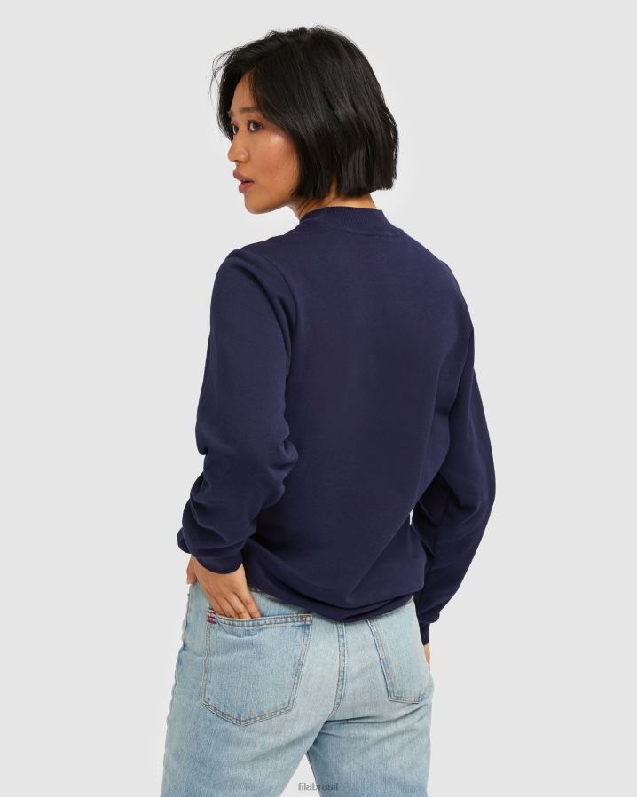 nova marinha FILA fila new navy feminino dana 2.0 hi-lo sweat HXJFD2968