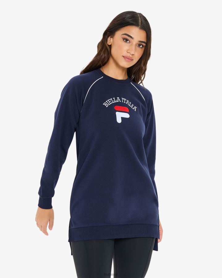 nova marinha FILA nova túnica fila fila amara feminina azul marinho HXJFD2958