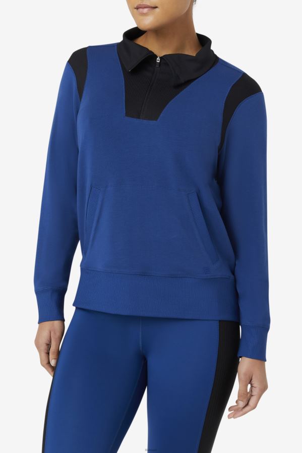 peônia da marinha FILA azul marinho peônia fila fi-lux half zip HXJFD1893
