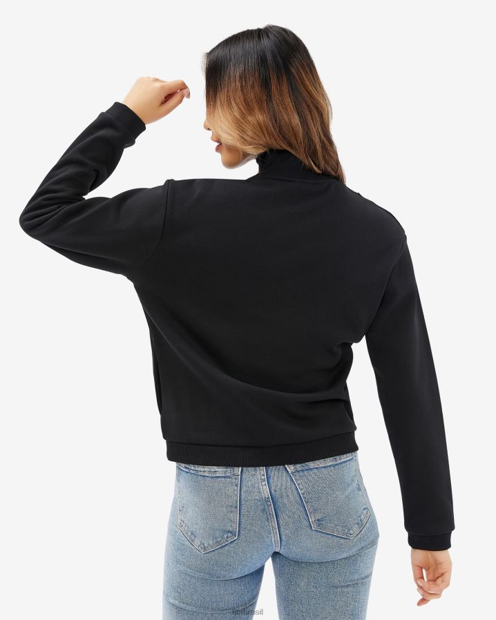 preto FILA emblema feminino qtr zip fila preto HXJFD2972