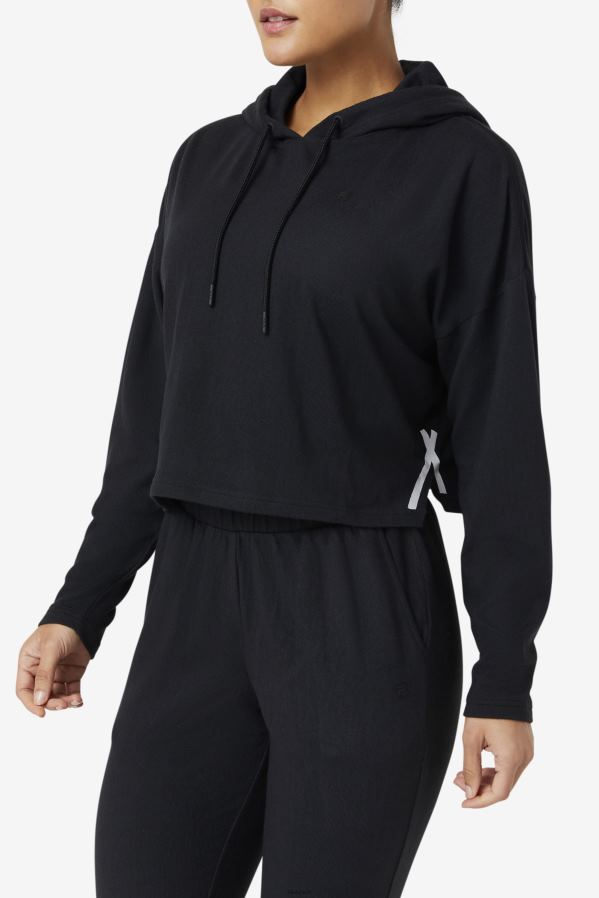 preto FILA fi-lux moletom cropped preto fila HXJFD1877