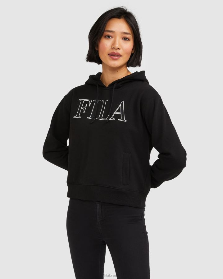 preto FILA fila com capuz isidora feminino preto HXJFD2970