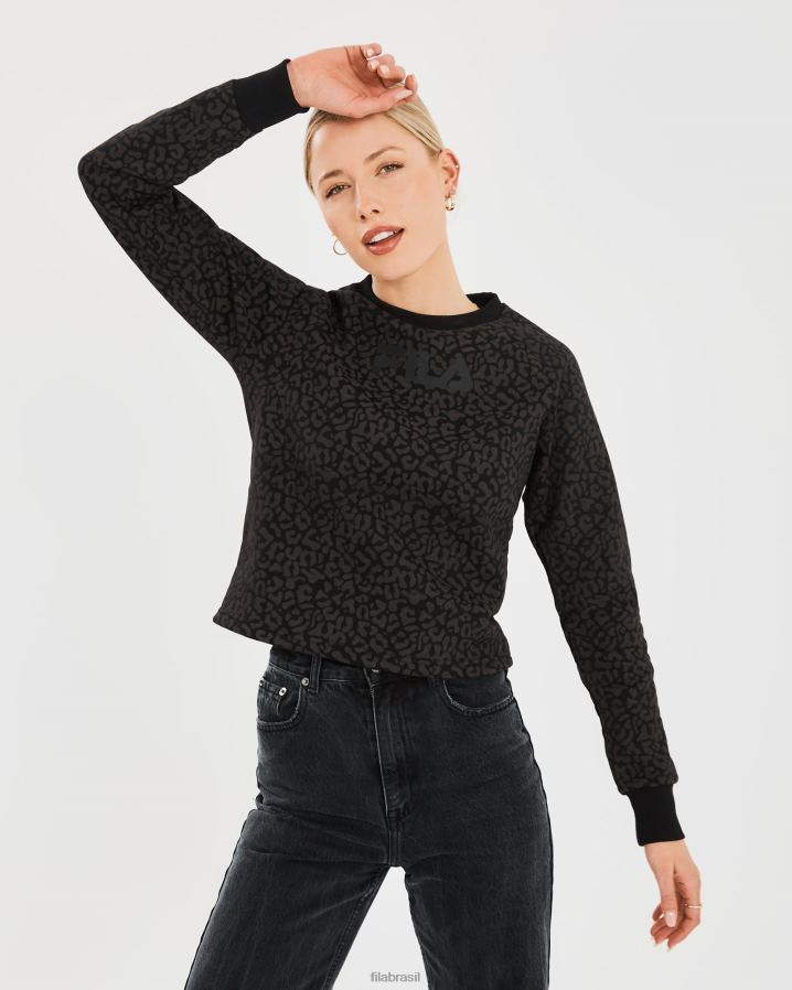 preto FILA fila crew volta feminino preto HXJFD2808