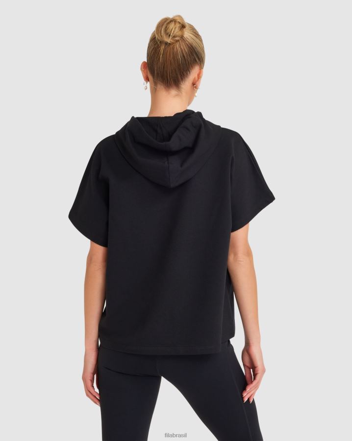 preto FILA fila spencer ss com capuz feminino preto HXJFD2814