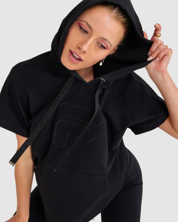 preto FILA fila spencer ss com capuz feminino preto HXJFD2814