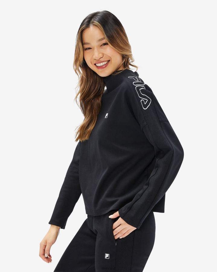 preto FILA top fila chiara feminino preto HXJFD2960