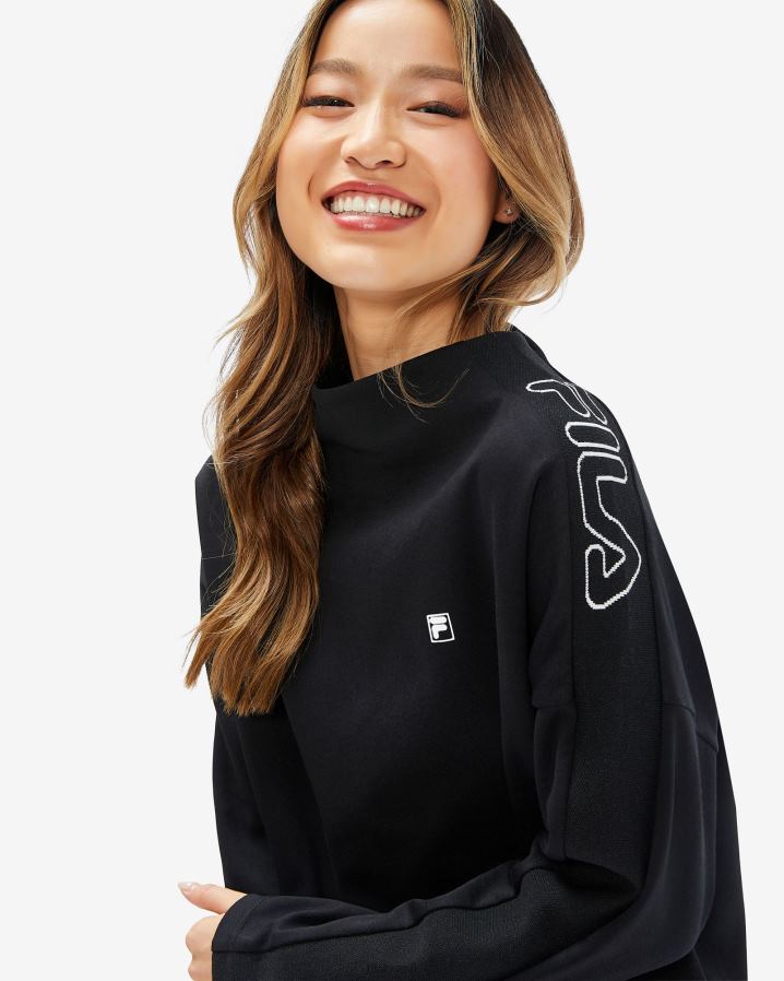 preto FILA top fila chiara feminino preto HXJFD2960