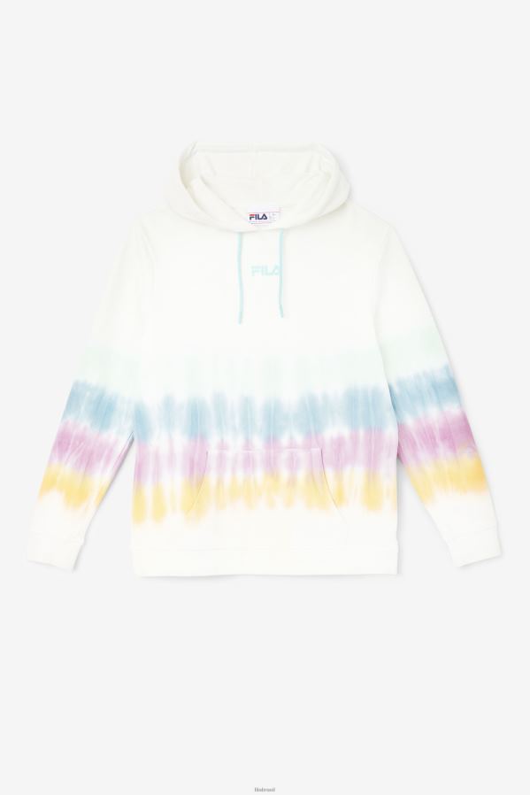tie-dye branco FILA aerolynn tie dye moletom com capuz branco tie dye fila HXJFD1529