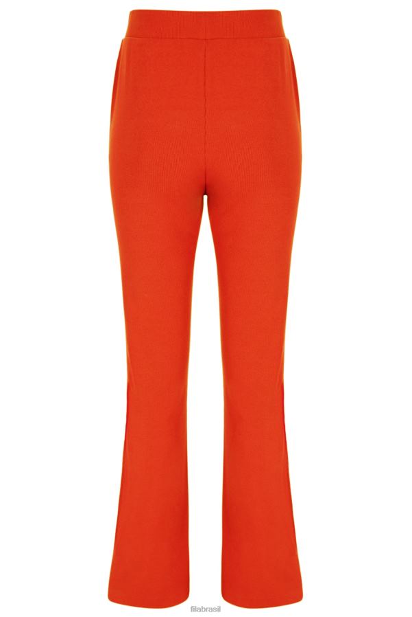 FILA calça flare feminina luna com costela grossa HXJFD3396