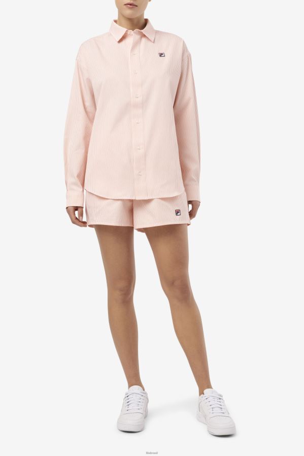 amêndoa coral/branco FILA ariella short fila coral amêndoa/branco HXJFD1694