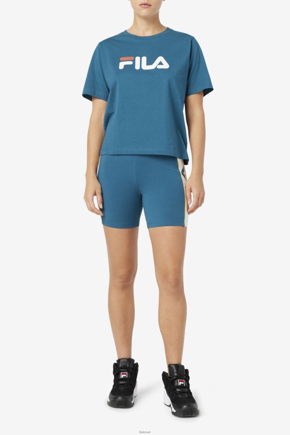 coral azul FILA davina bike short azul coral fila HXJFD1643