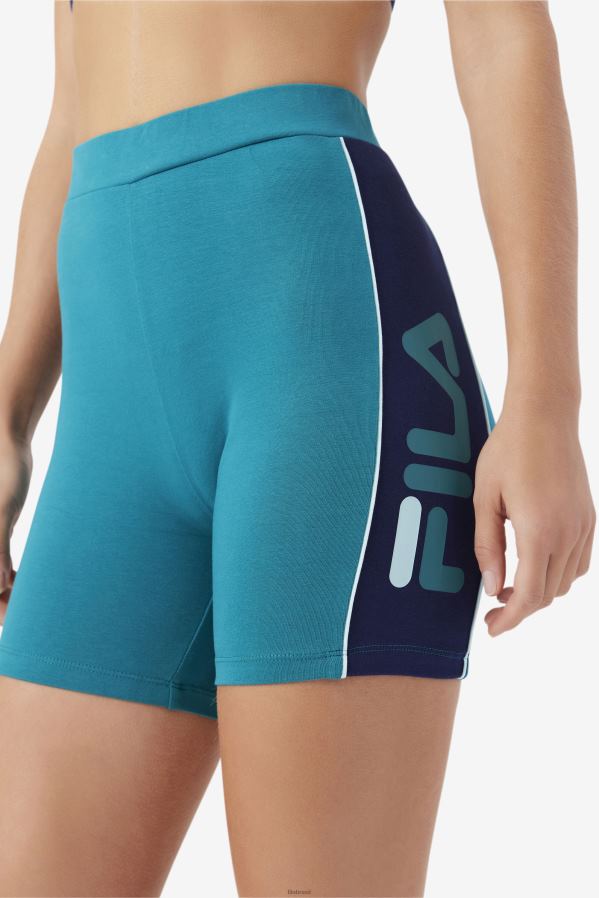 lago profundo/marinha/água gelada FILA shorts fila deep lake/navy/iced aqua davina bike HXJFD1696