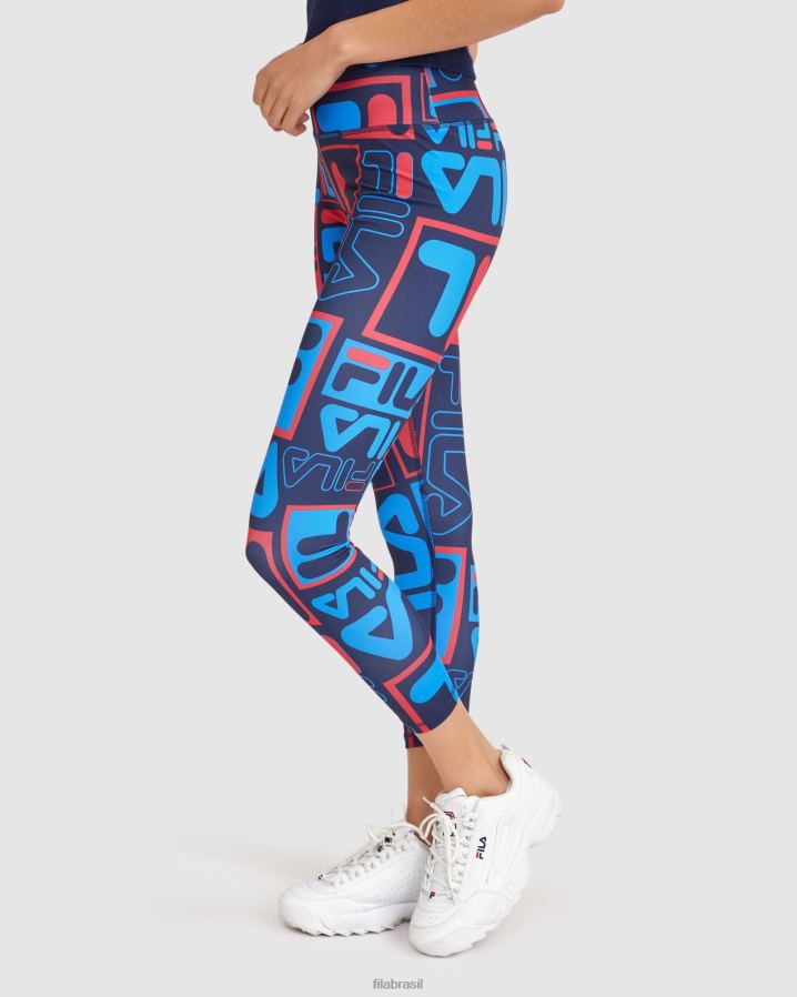 nova marinha FILA meia-calça fila feminina anja azul marinho HXJFD2827