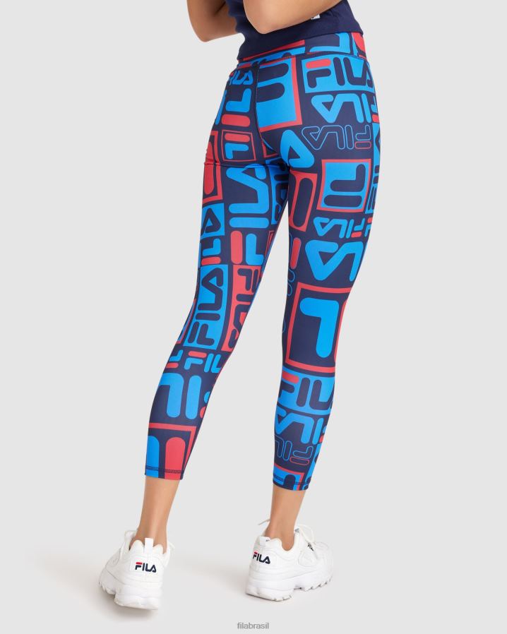 nova marinha FILA meia-calça fila feminina anja azul marinho HXJFD2827