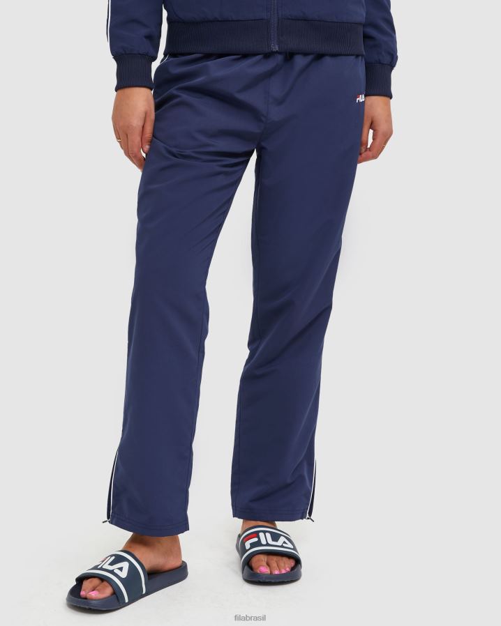 nova marinha FILA nova calça de microfibra feminina clássica azul marinho fila HXJFD2904