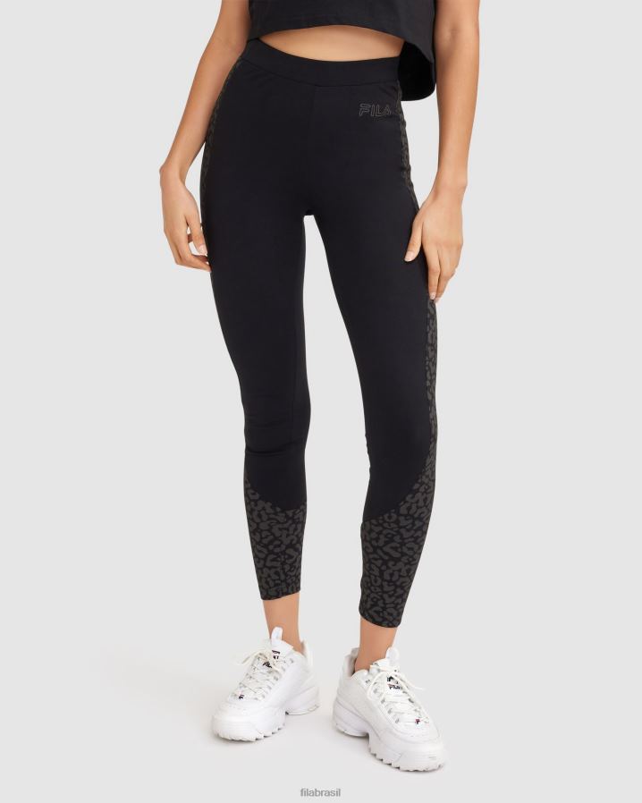 preto FILA legging cavalla feminina preta fila HXJFD2807