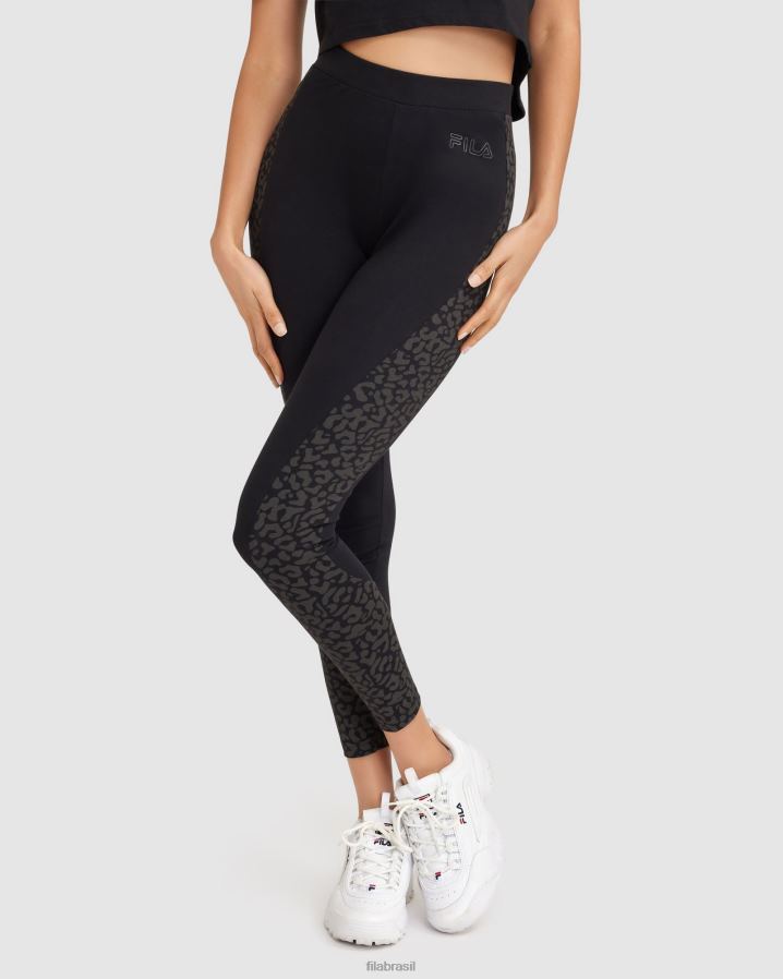 preto FILA legging cavalla feminina preta fila HXJFD2807