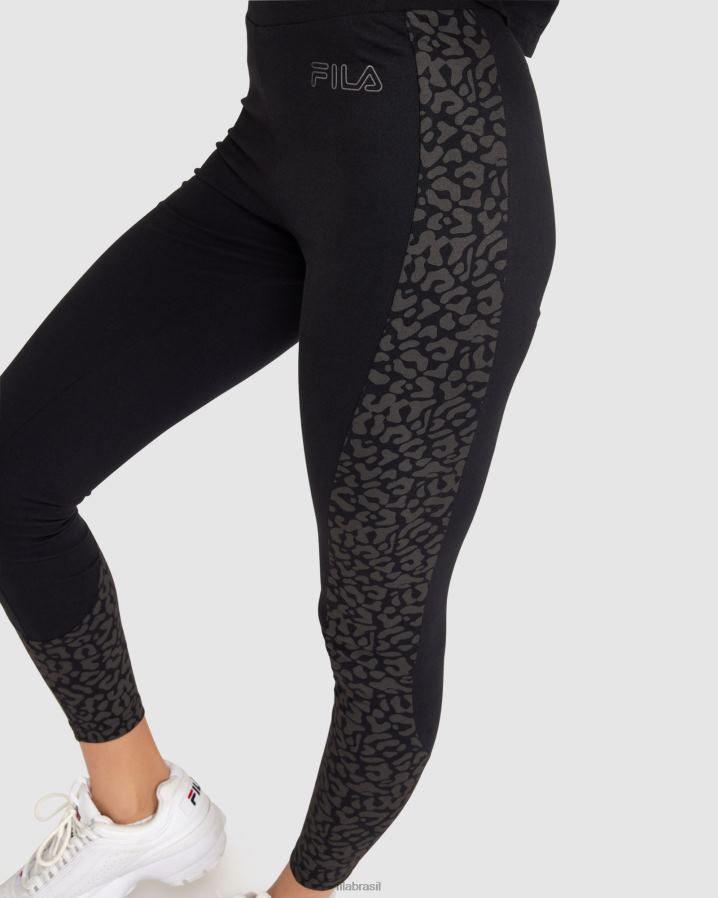 preto FILA legging cavalla feminina preta fila HXJFD2807
