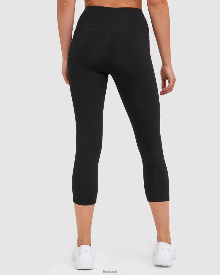 preto FILA meia-calça 3/4 clássica feminina fila preta HXJFD2879
