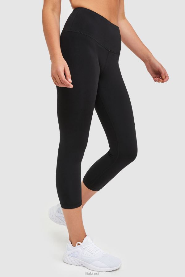 preto FILA meia-calça 3/4 clássica feminina fila preta HXJFD2879