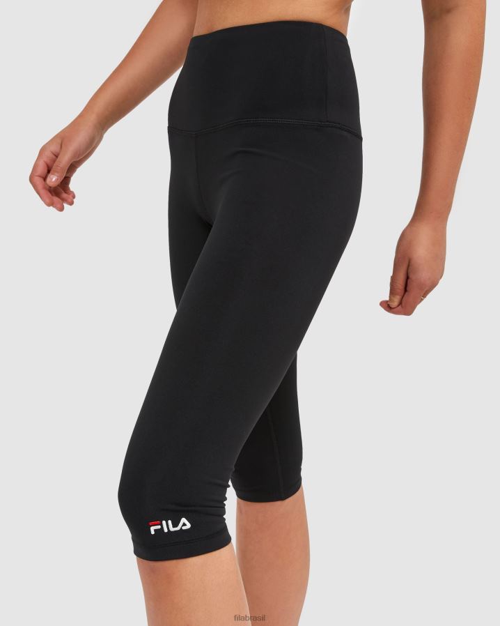 preto FILA meia capri feminina clássica fila preta HXJFD2876