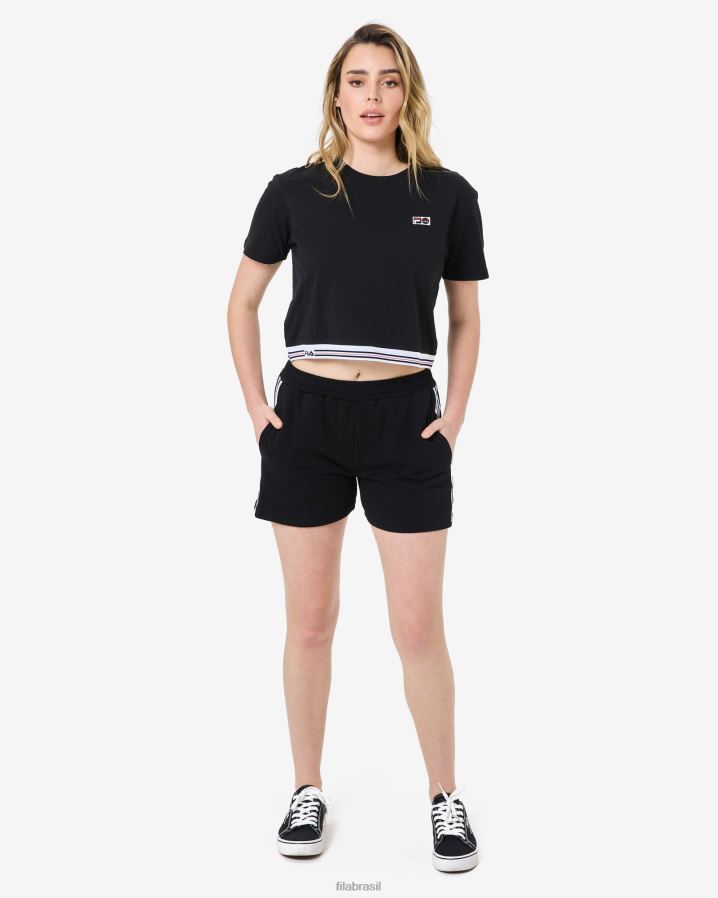 preto FILA short fila feminino preto HXJFD2992