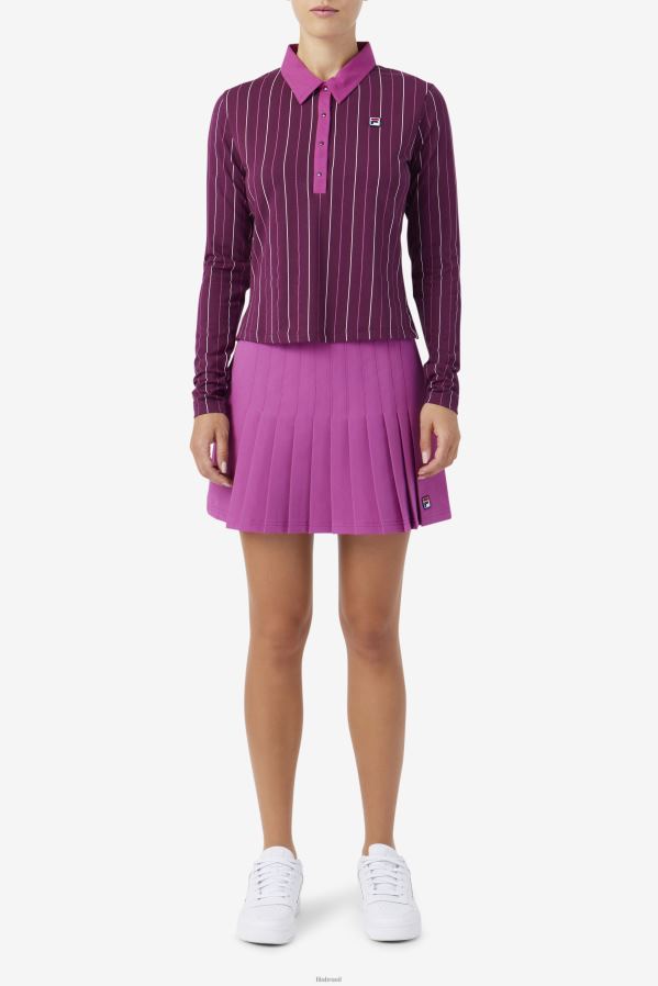 rouge FILA saia plissada amy fila rouge HXJFD1748