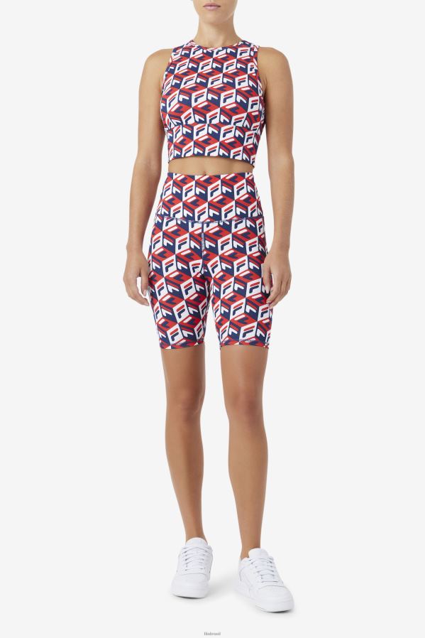 vermelho/marinho/branco FILA short fila vermelho/marinho/branco ainhoa ​​bike HXJFD1564