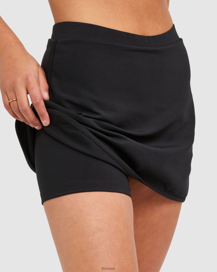 preto FILA saia fila preta clássica feminina HXJFD2878