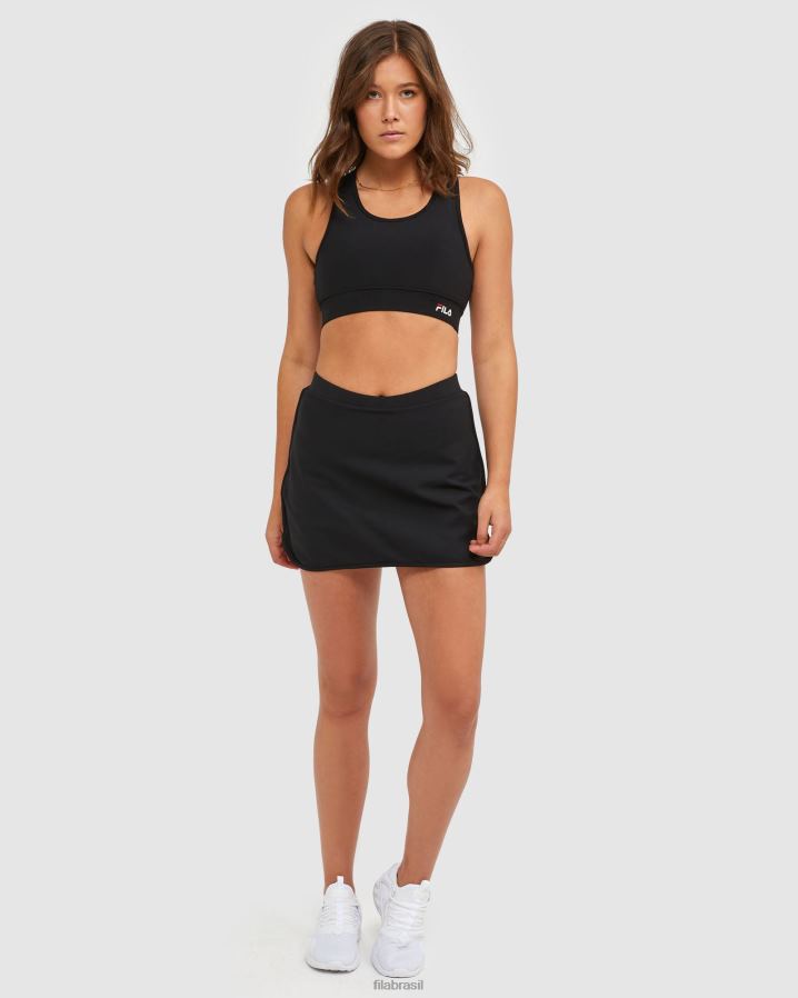 preto FILA saia fila preta clássica feminina HXJFD2878