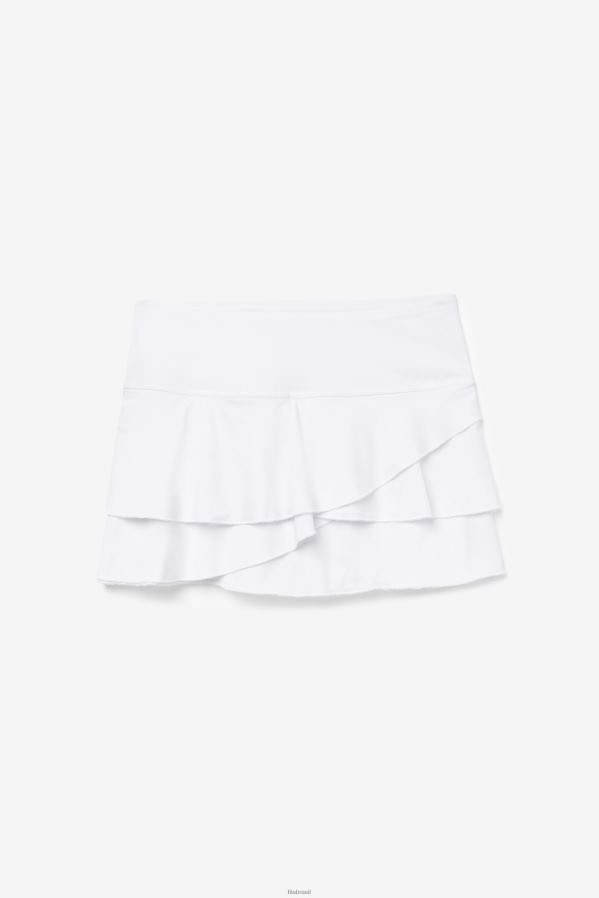 branco FILA pickleball skort estampado em camadas fila branco HXJFD2042