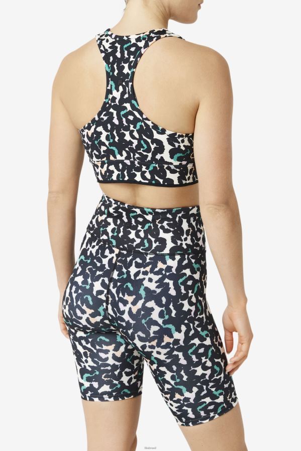 animal preto FILA sutiã uplift racerback top fila preto animal HXJFD1802