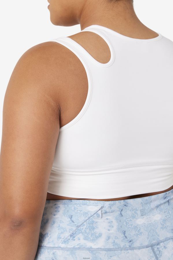 branco FILA sutiã branco uplift slice crop top fila HXJFD1854