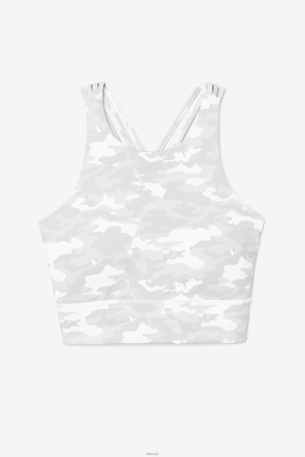 branco FILA sutiã esportivo uplift com gola alta branco fila HXJFD1841