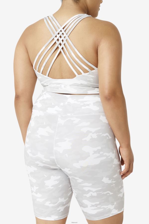 branco FILA sutiã esportivo uplift com gola alta branco fila HXJFD1841