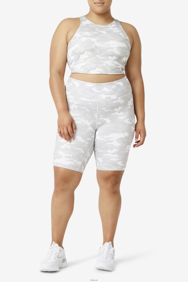 branco FILA sutiã esportivo uplift com gola alta branco fila HXJFD1841