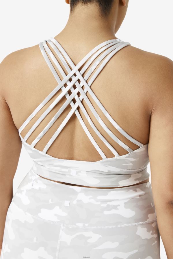 branco FILA sutiã esportivo uplift com gola alta branco fila HXJFD1841