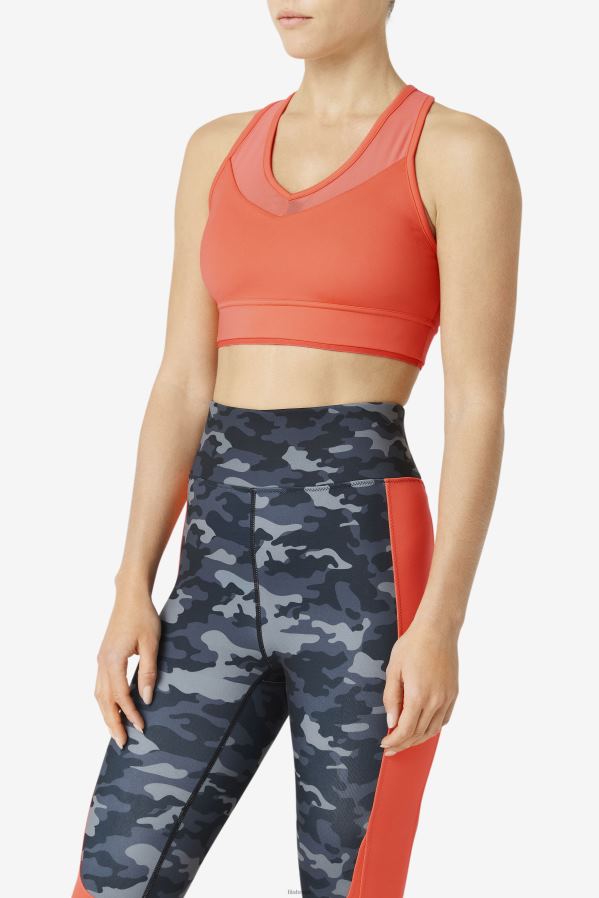 coral quente FILA top de sutiã racerback coral uplift fila HXJFD1806