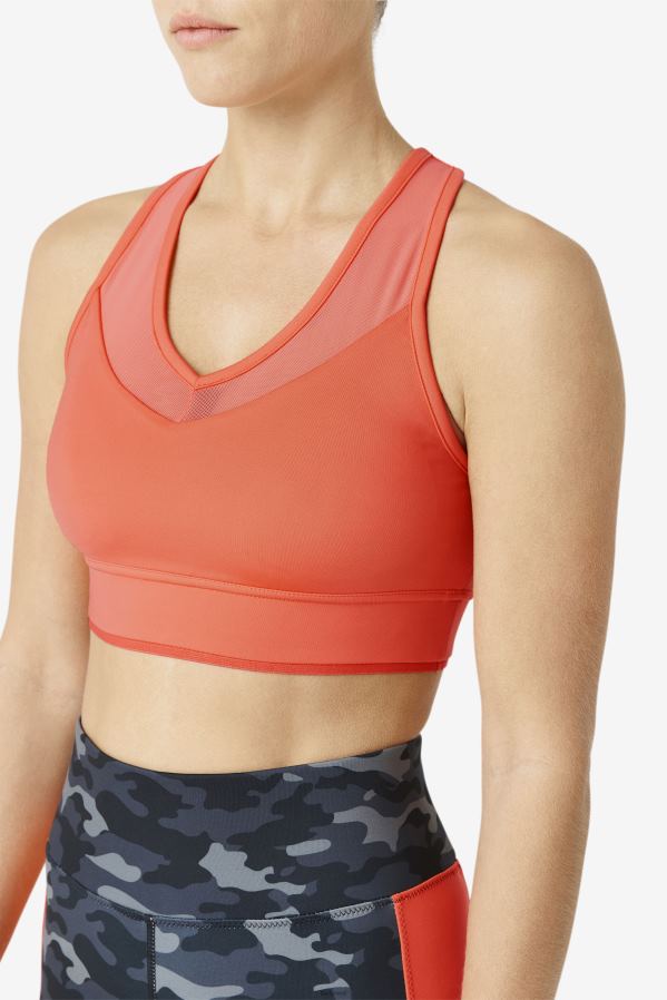 coral quente FILA top de sutiã racerback coral uplift fila HXJFD1806